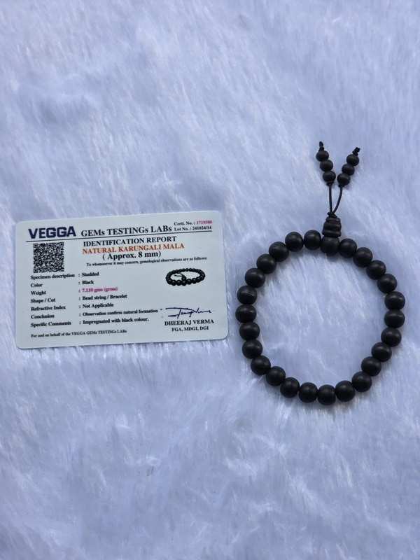 8 mm Karungali Bracelet With Certificate