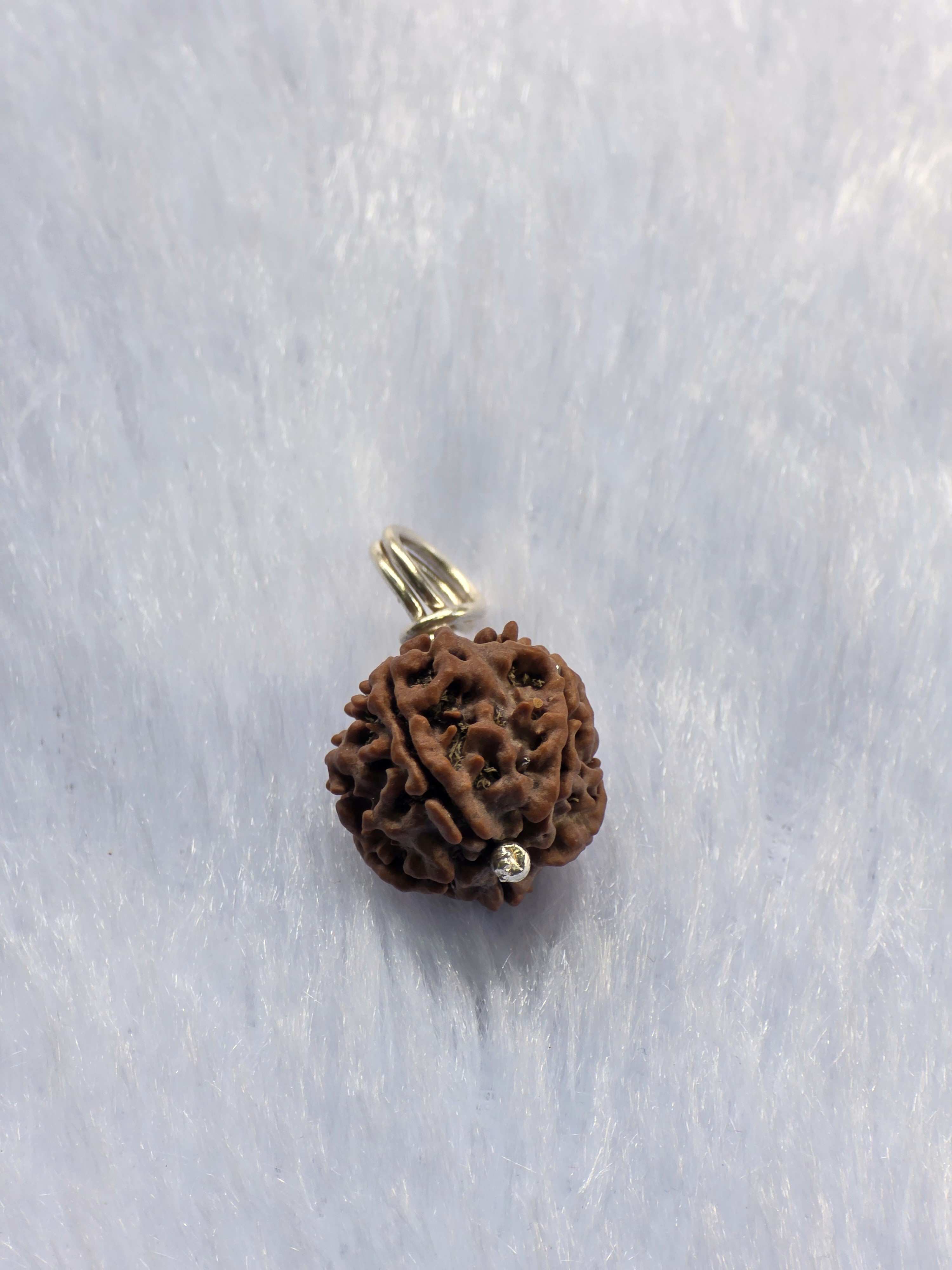 Silver Threaded Nepalis Rudraksh Pendant.