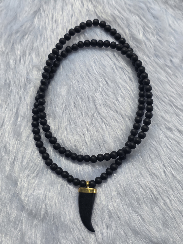 6 mm Karungali Mala with Tiger Claw