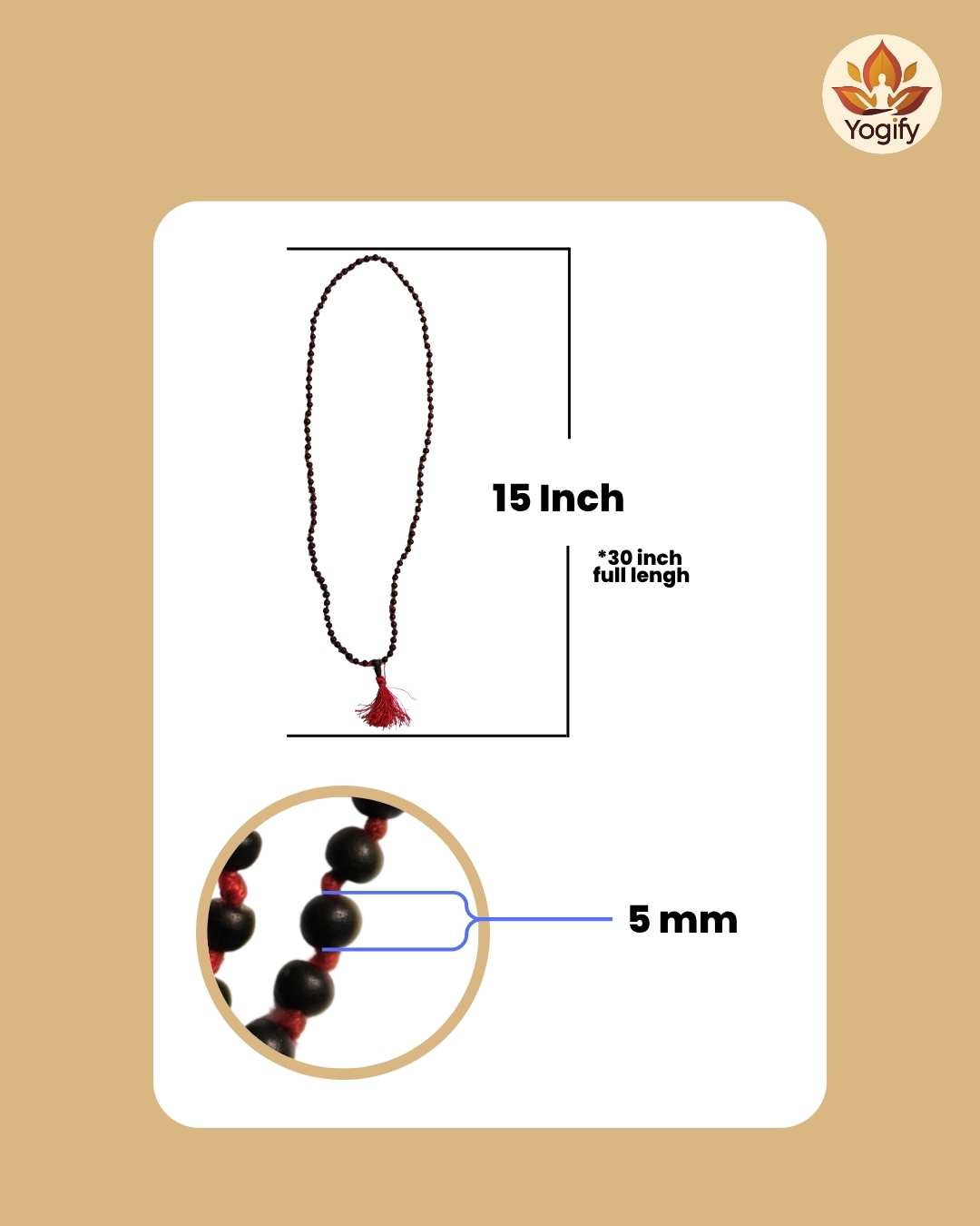 5 mm Karungali Kettu Mala